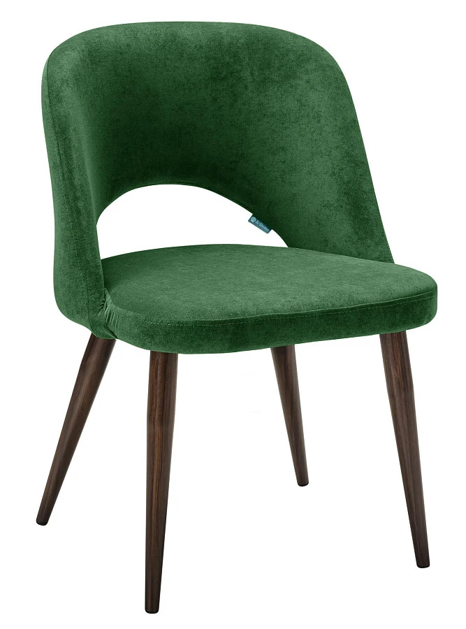 Кресло Lars зелёный/т.орех