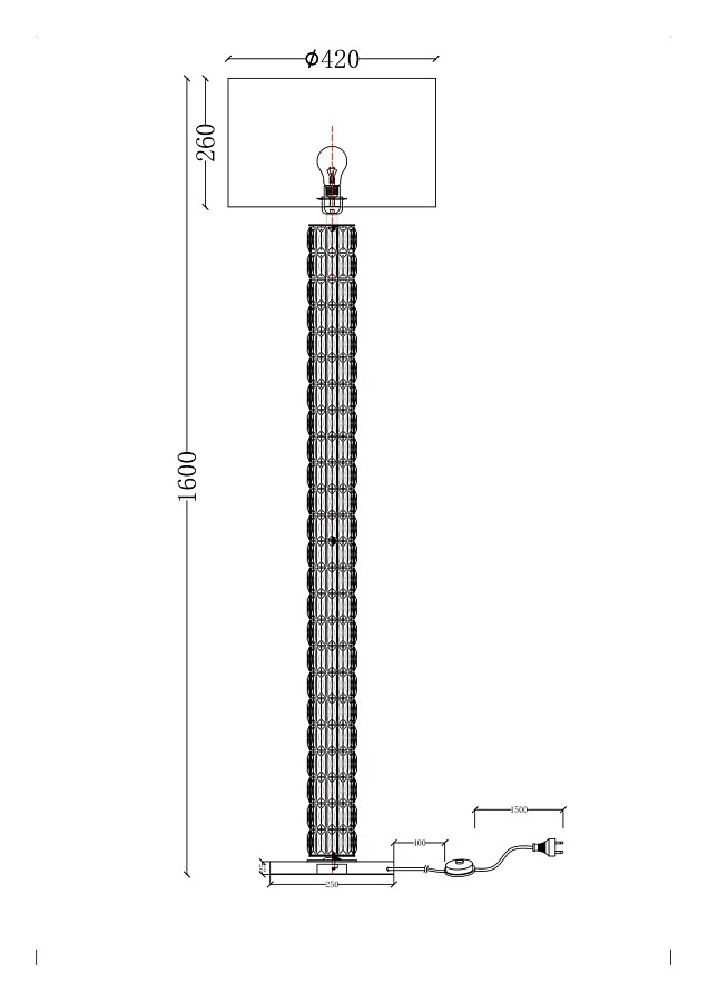 Торшер Maytoni DIA008FL-01CH - фото 3