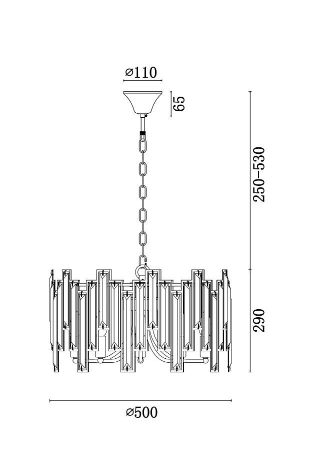Подвесной светильник Freya FR5085PL-05CH - фото 3