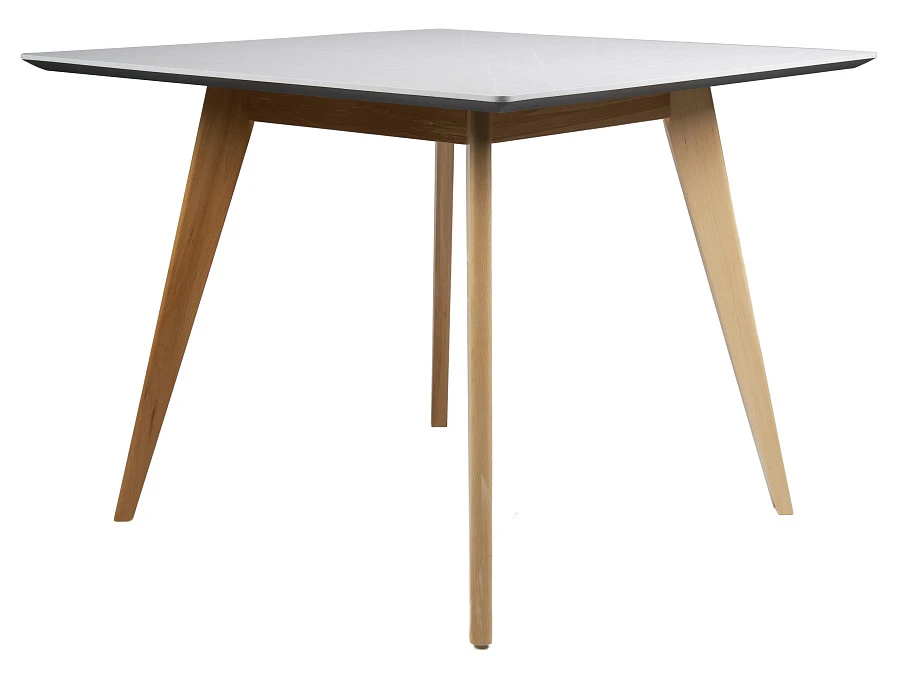 Стол Лунд квадратный 860*860 Мрамор Бьянко - фото 3