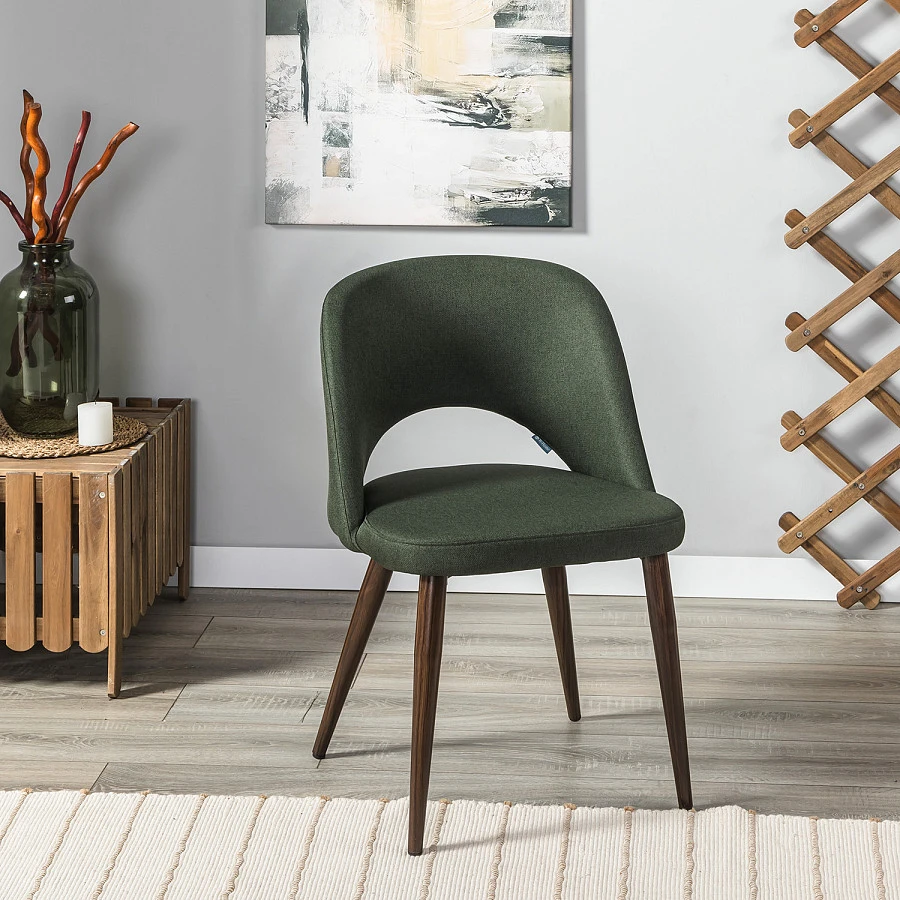 Стул Lars темно-зеленый/т.орех - фото 8