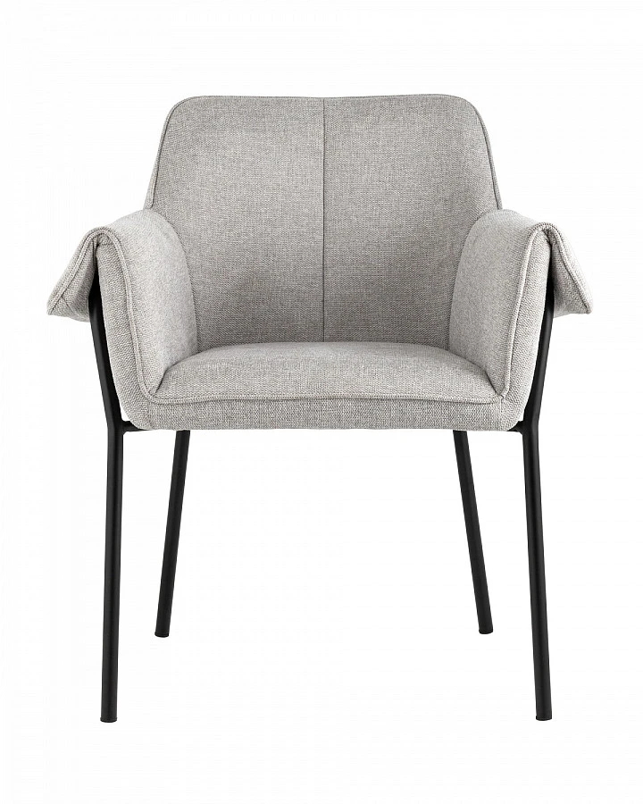 Кресло Бесс рогожка светло-серый - фото 3