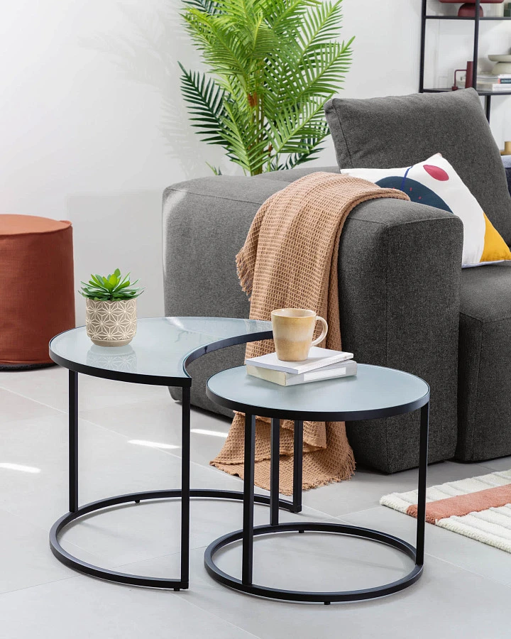 Набор из 2 приставных столиков Bast Ø 65 cm / Ø 47 cm - фото 3