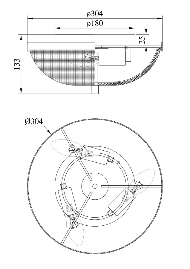 Потолочный светильник Maytoni C046CL-03N - фото 3