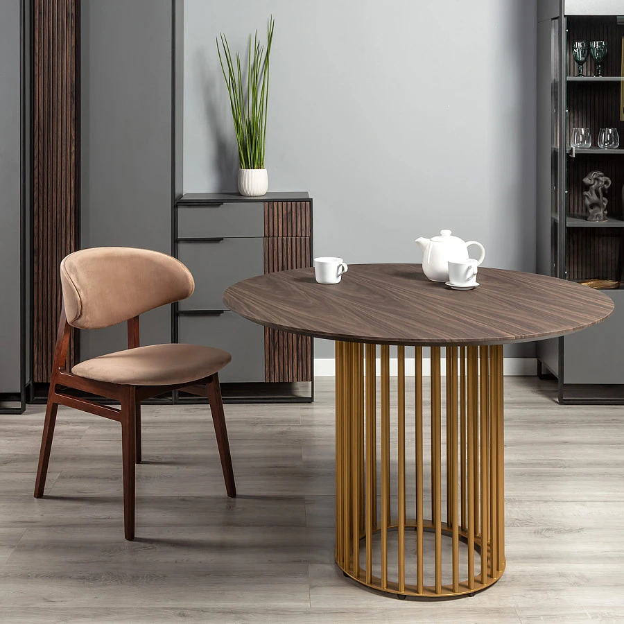 Стол Patrik New д.110 Ам.орех /Золото - фото 9