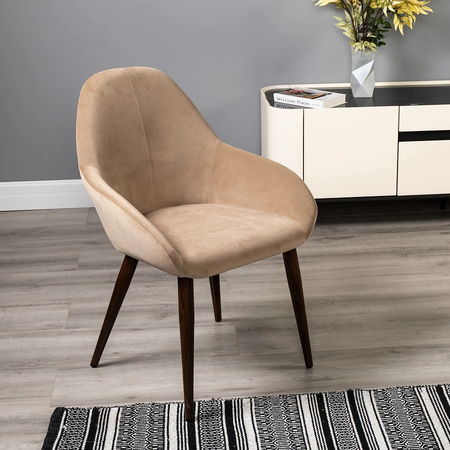 Кресло Kent Diag beige/т.орех - фото 10