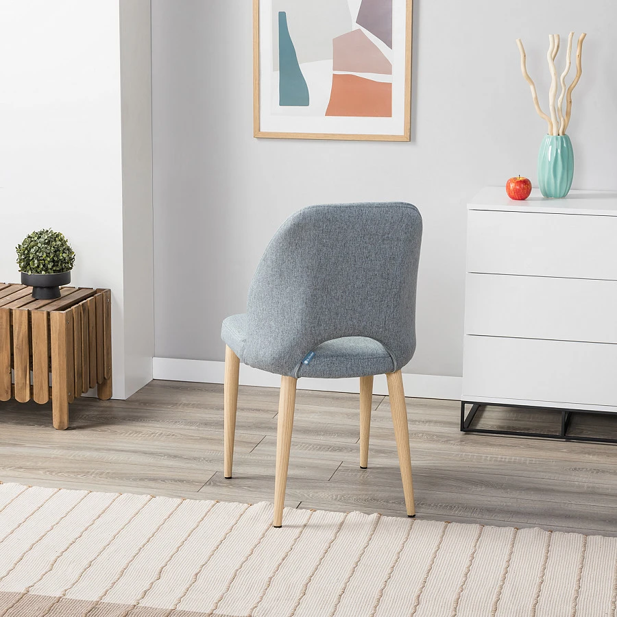 Стул Ledger св.серый/нат.дуб - фото 8