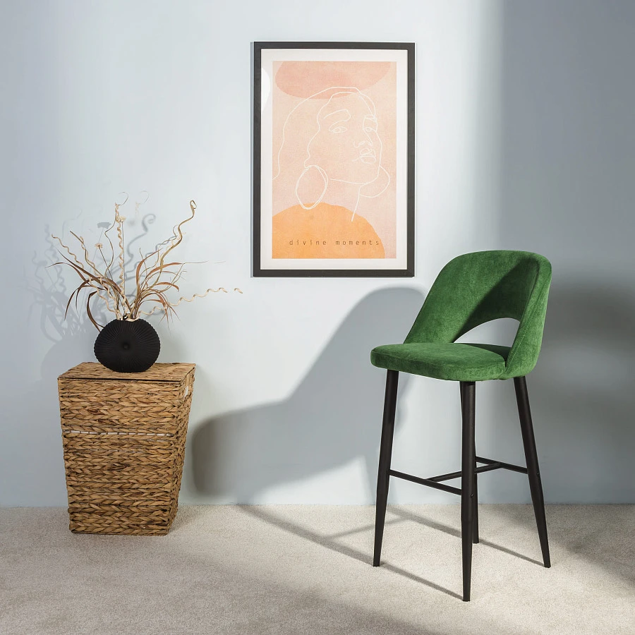 Кресло Бар.Lars зелёный/черный - фото 6