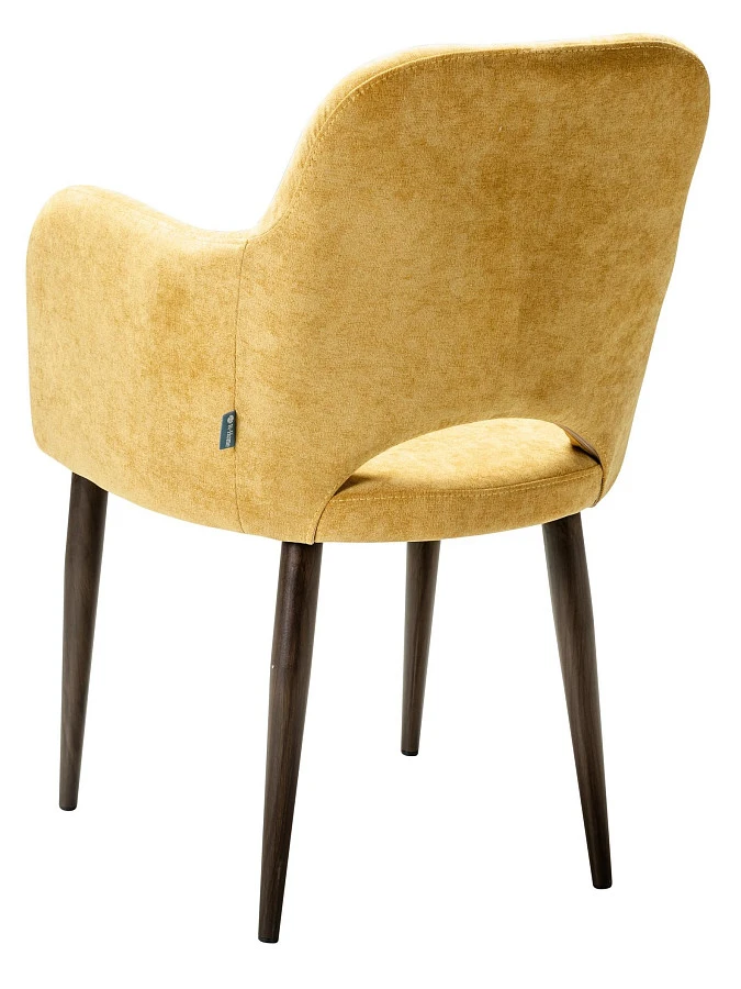 Кресло Ledger желтый/т. орех - фото 4