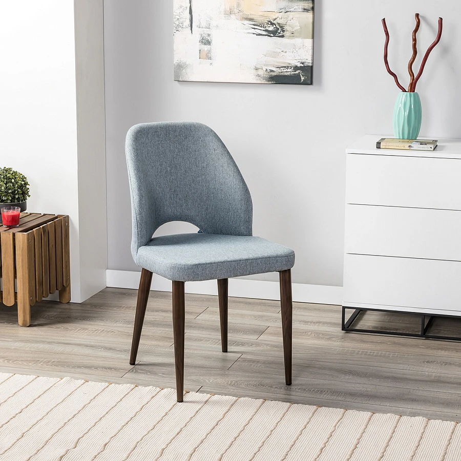 Стул Ledger св.серый/т. орех - фото 7