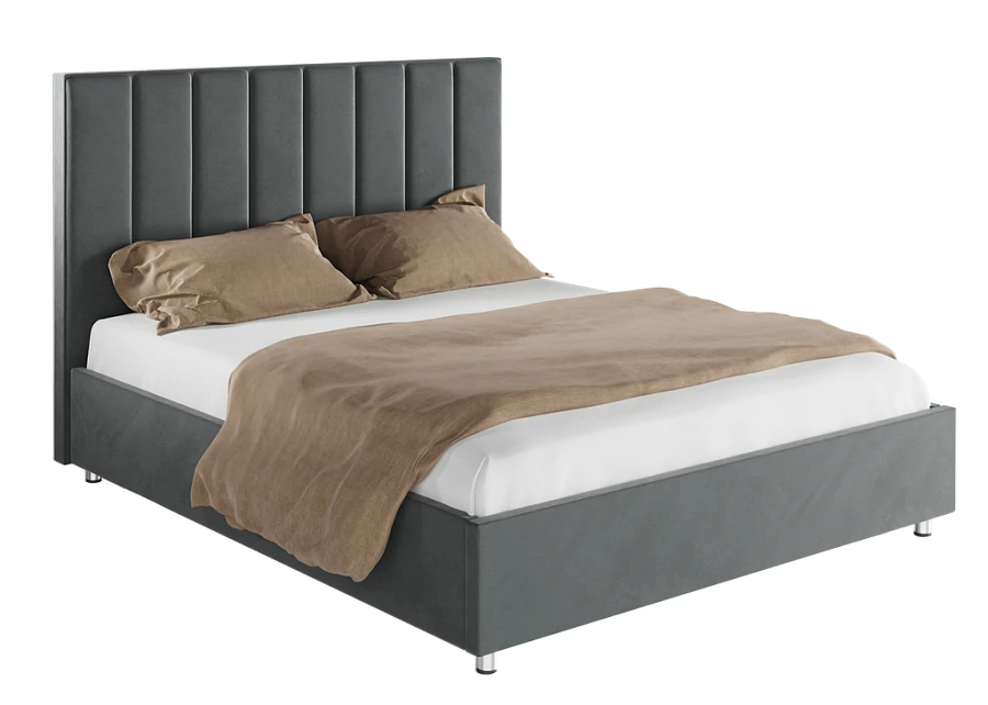 Кровать Параллель 140х200 графитового цвета