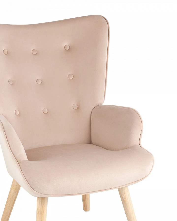 Кресло Хью велюр бежевый - фото 7