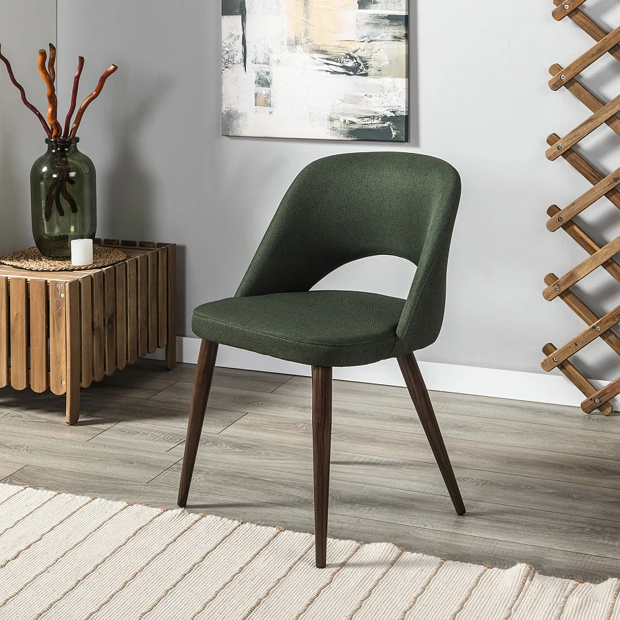 Стул Lars темно-зеленый/т.орех - фото 11