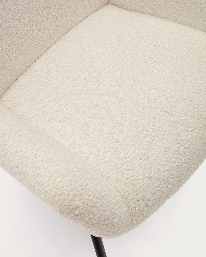 Belina Кресло бел.букле/черн.сталь - фото 11