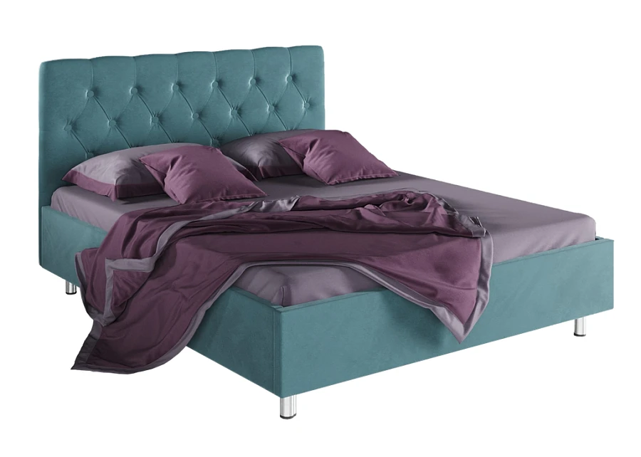 Кровать Фрейлина  160х200 тёмно-бирюзового цвета