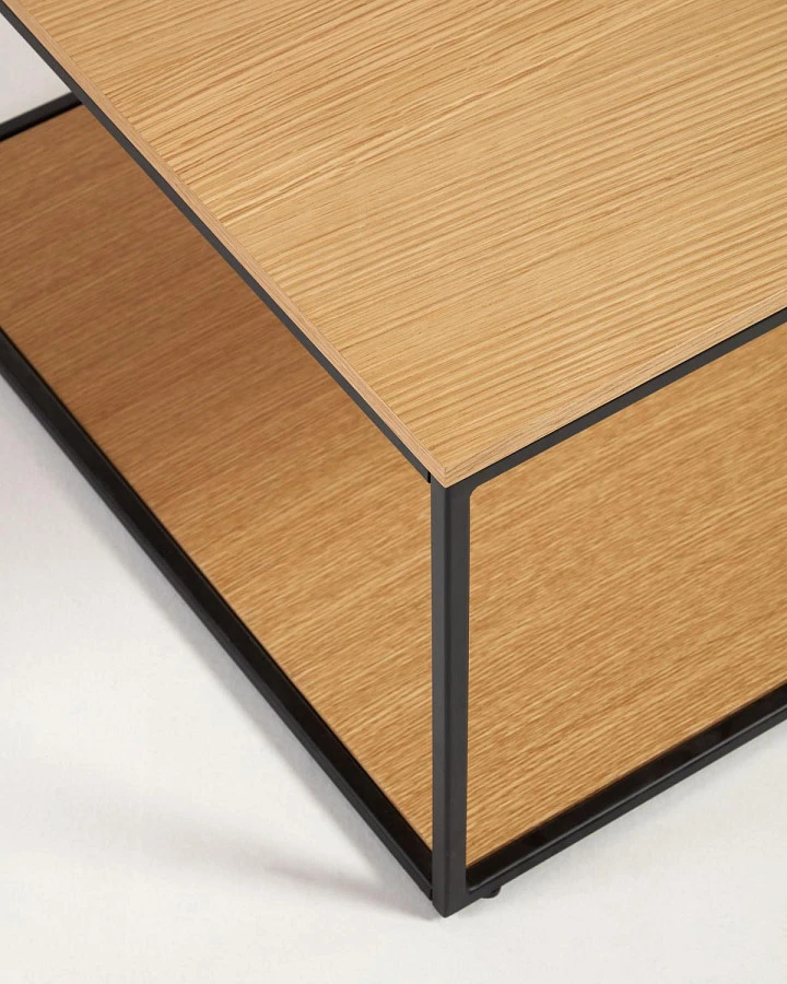 Журнальный столик Yoana шпон/металл 110x60см - фото 3