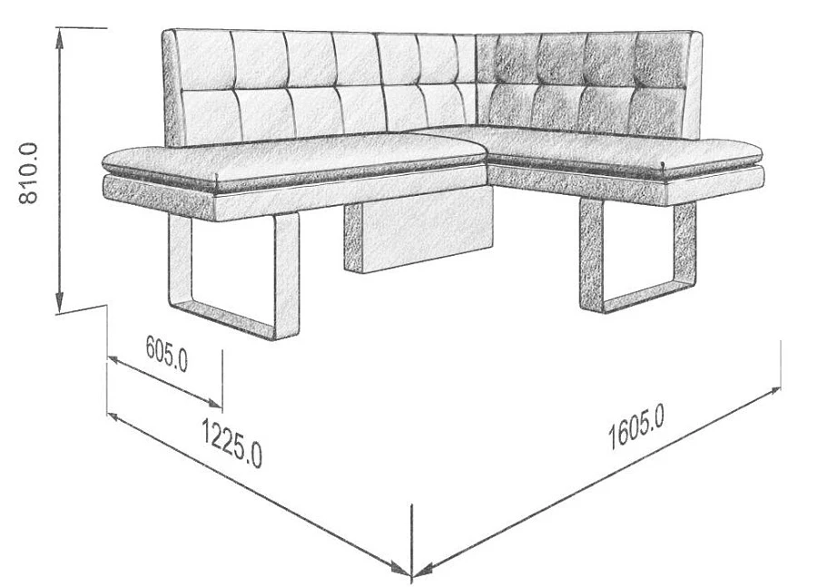 Диван кухон. Magiс 158-120 R beige R 3 - фото 3
