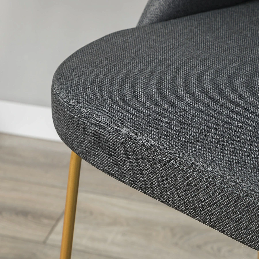 Кресло полубар Lars тёмно-серый/Линк золото - фото 12