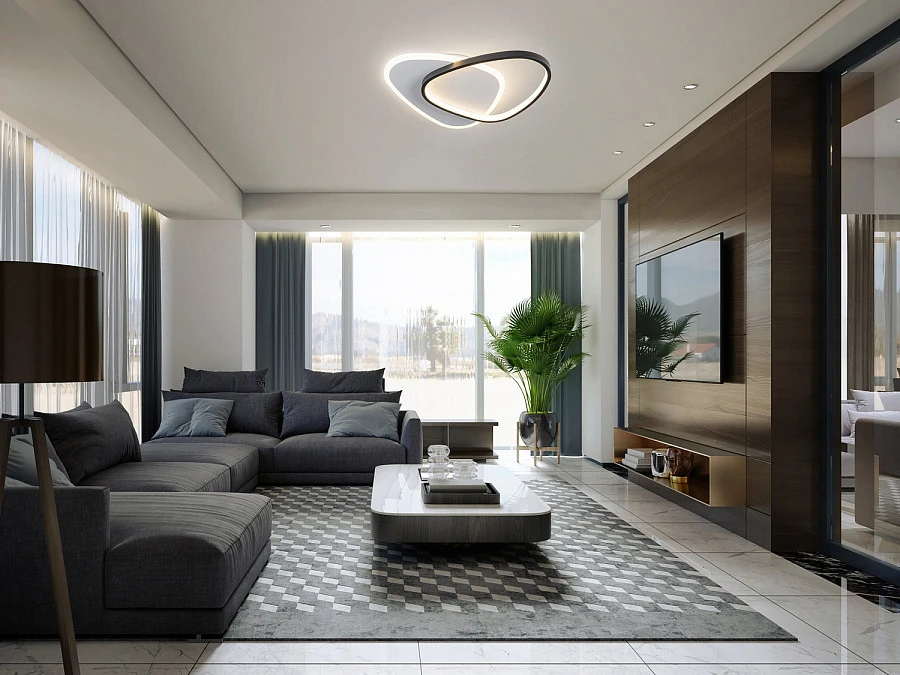 Потолочный/настенный светильник Romo черно-белый - фото 4