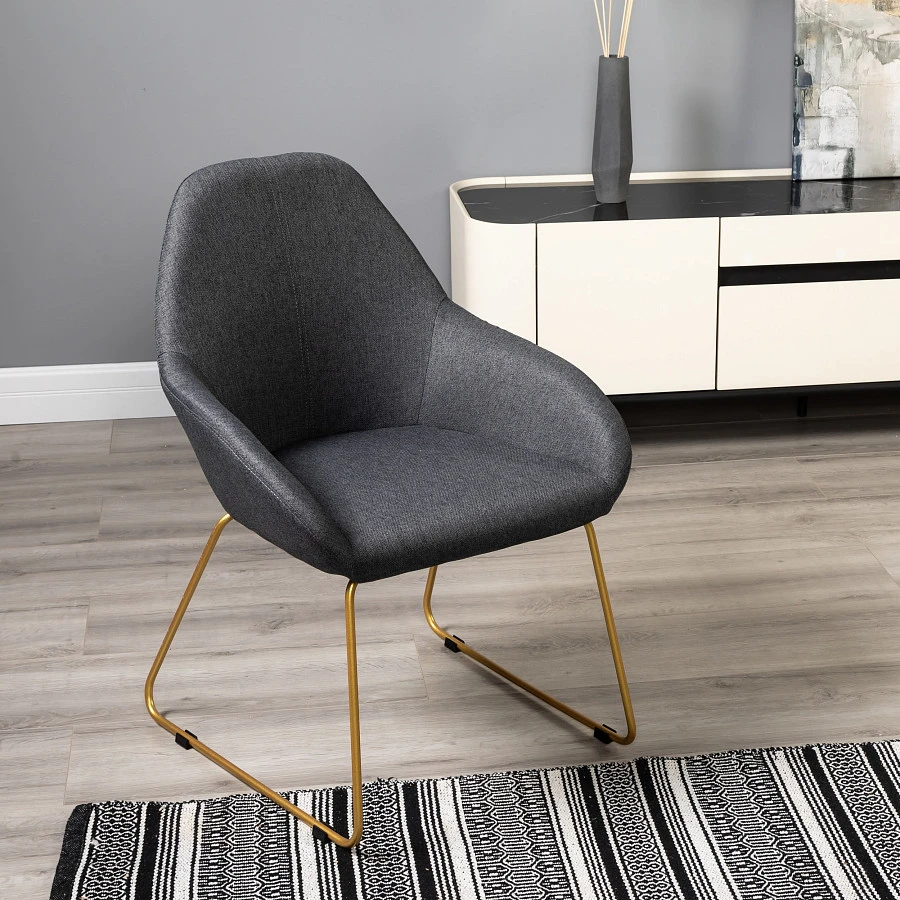 Кресло Kent тёмно-серый/Линк золото - фото 12