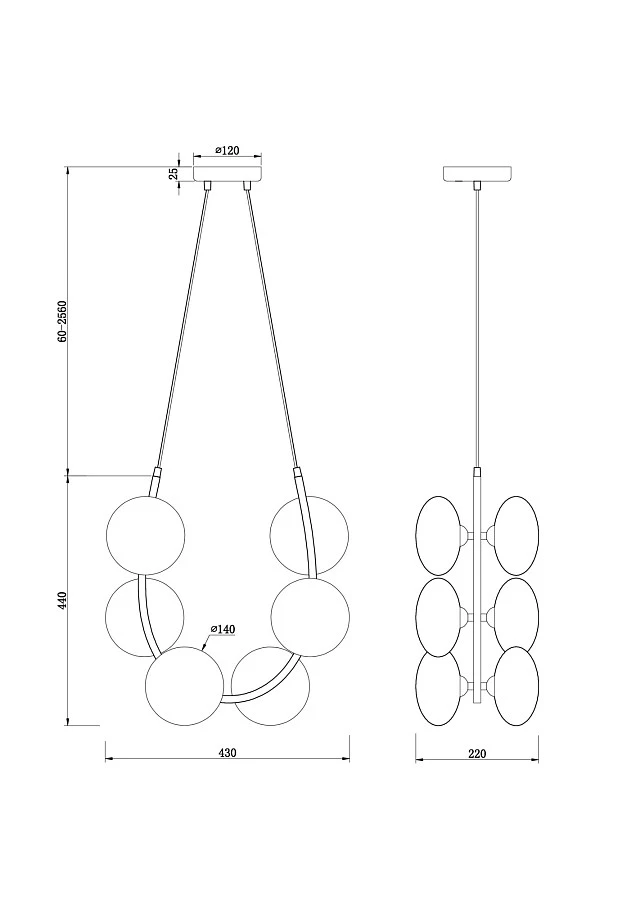 Люстра Freya FR4005PL-06B2 - фото 3