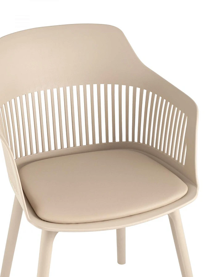 Стул Crocus с подушкой бежевый - фото 6