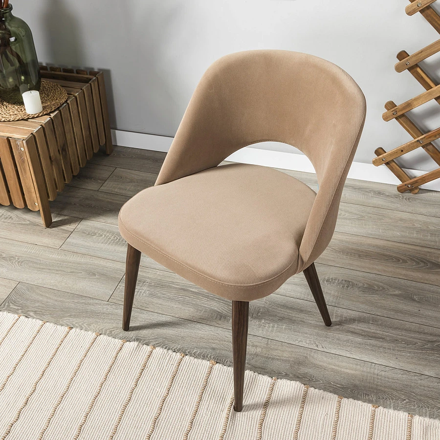 Стул Lars Diag beige/т.орех - фото 13