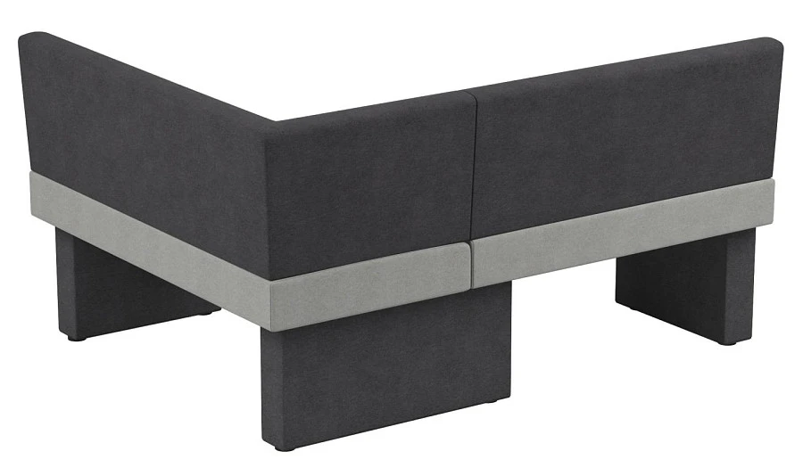 Диван кухон. Ratio 158-120 R grey/silver - фото 2