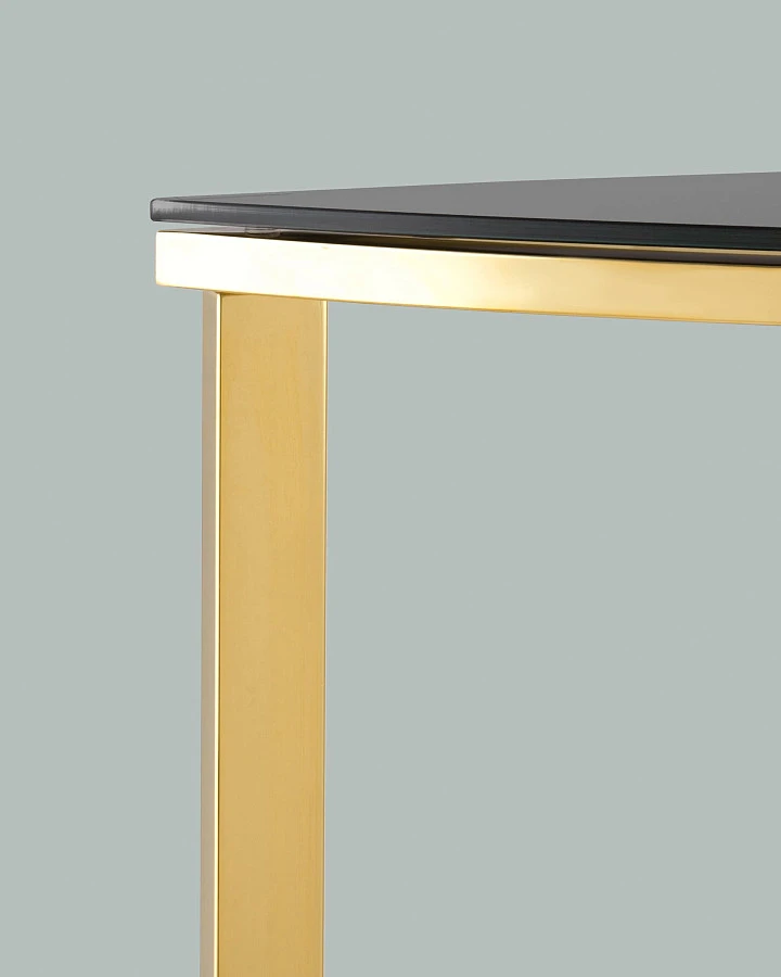 Консоль полукруглая АЛЬБА 115*30 золото/черн. - фото 4