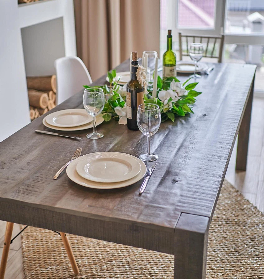 Обеденный стол из массива, СУНДАР ГРЕЙ, 2 метра - фото 6