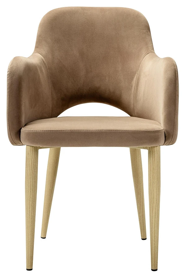 Кресло Ledger Diag beige/нат.дуб - фото 3