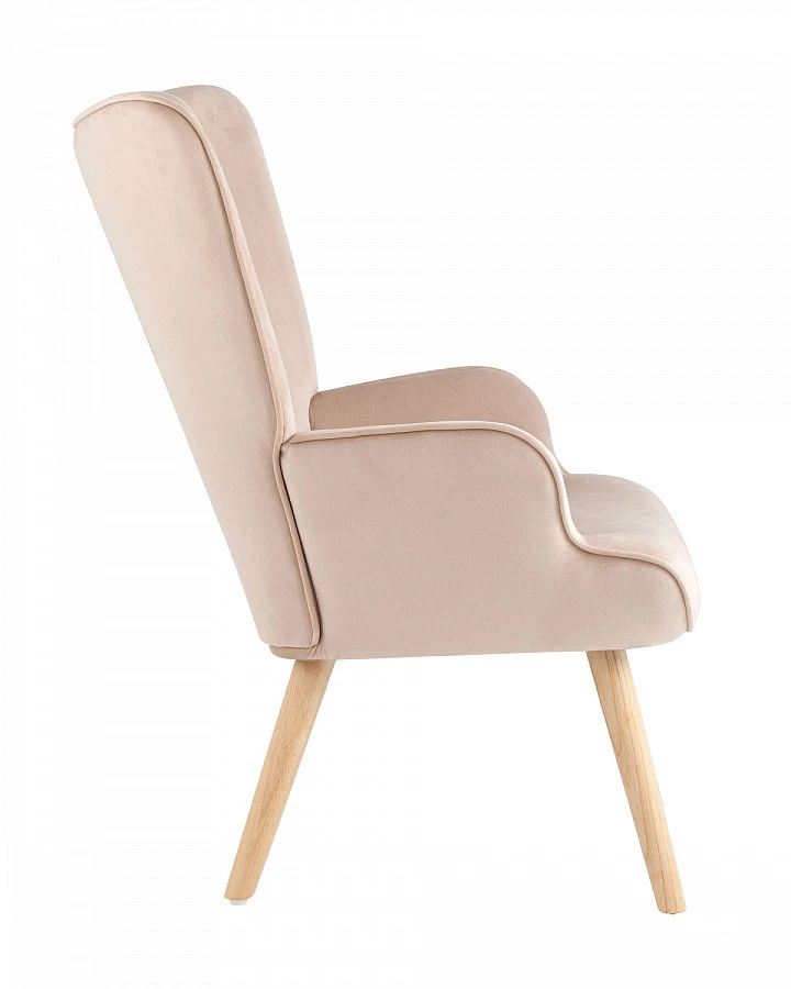 Кресло Хью велюр бежевый - фото 3