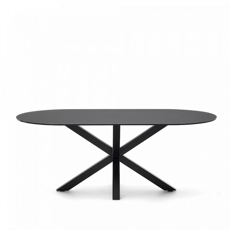 Стол Argo черн.стекло/черн. Ø200x100см