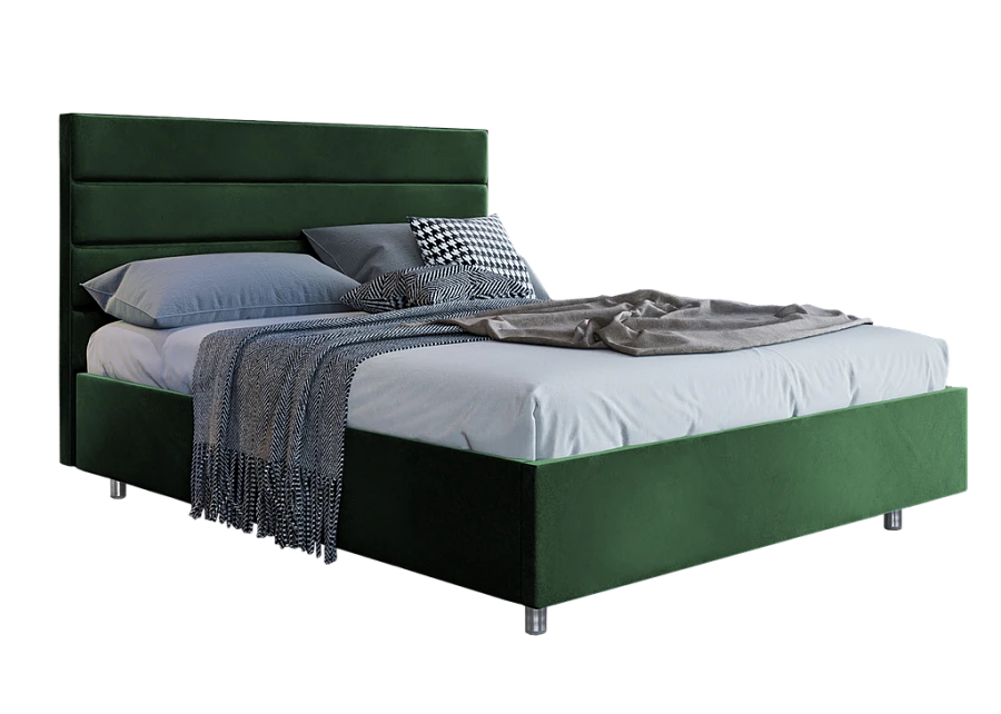 Кровать Турин 160х200 зелёного цвета
