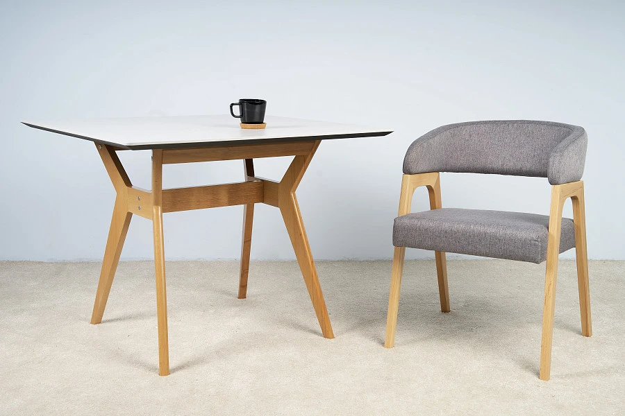 Стол Нарвик квадратный 960*960 Мрамор Бьянко - фото 7