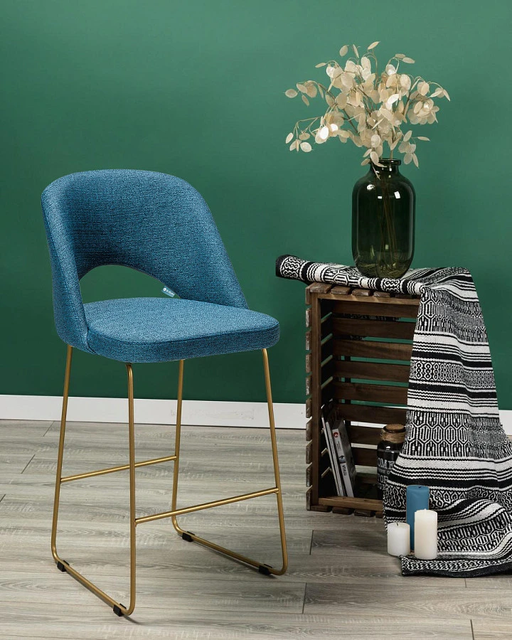 Кресло полубар Lars БлюАрт/ЛинкЗолот - фото 5