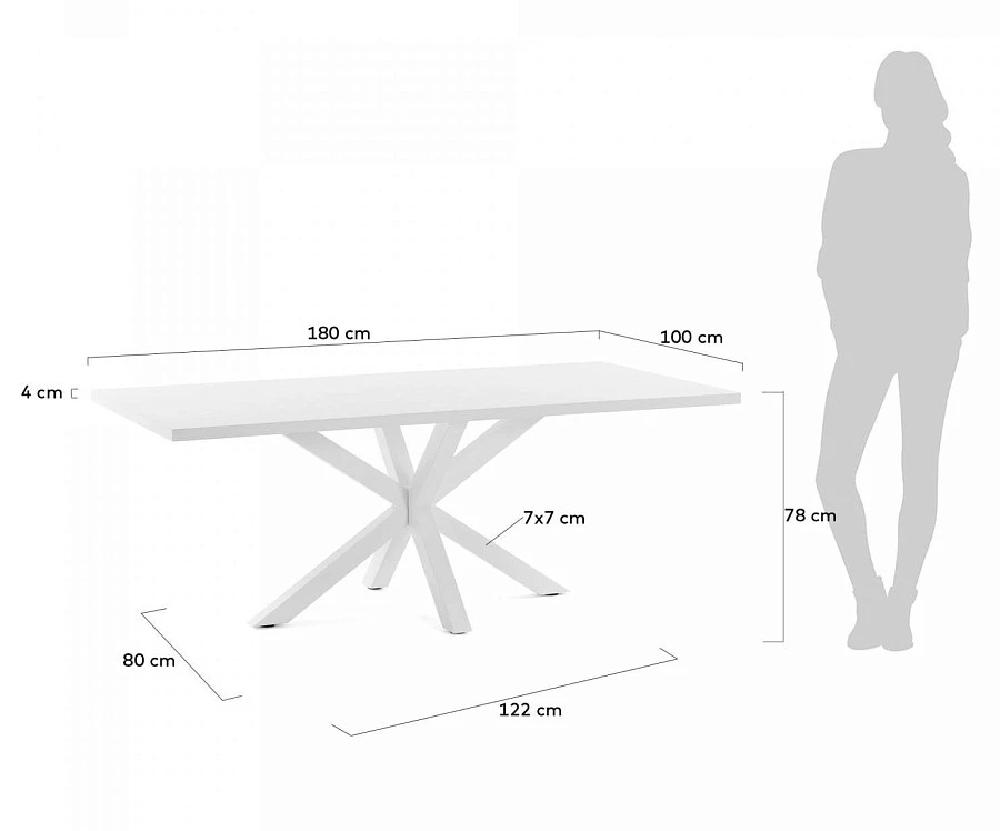 Стол белый лакированный Arya - фото 6