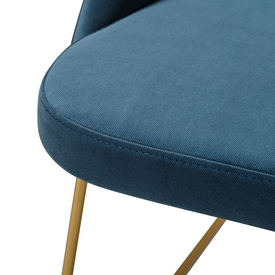 Кресло Lars Diag blue/Линк золото - фото 4