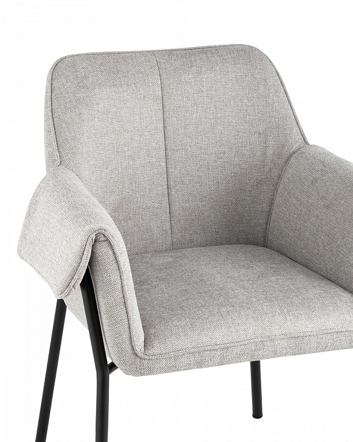 Кресло Бесс рогожка светло-серый - фото 2