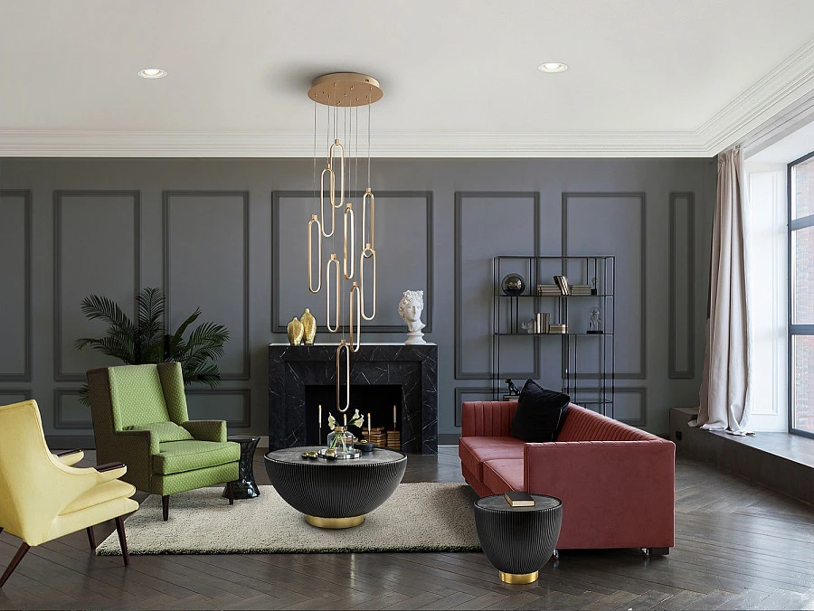 Люстра Colette 9L розовое золото - фото 10