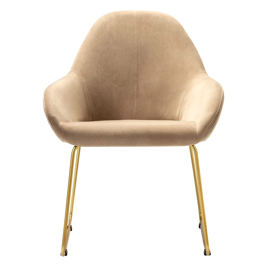 Кресло Kent Diag beige/Линк золото - фото 3