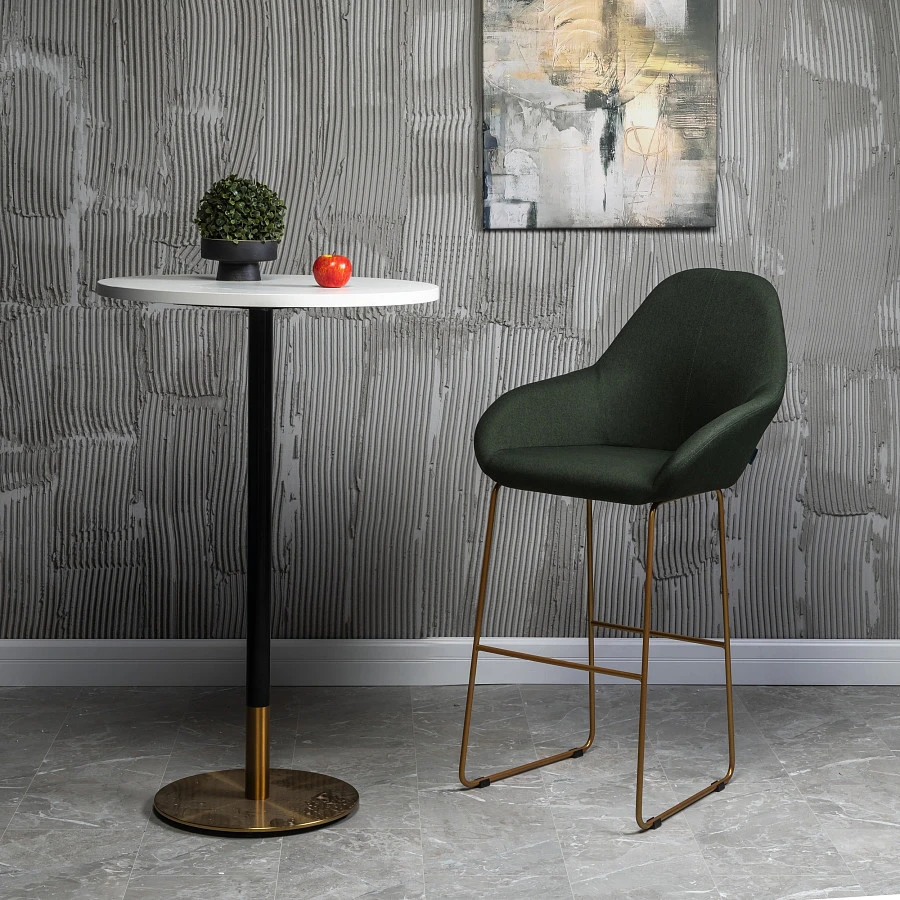 Кресло Бар. Kent тёмно-зеленый/Линк золото - фото 14