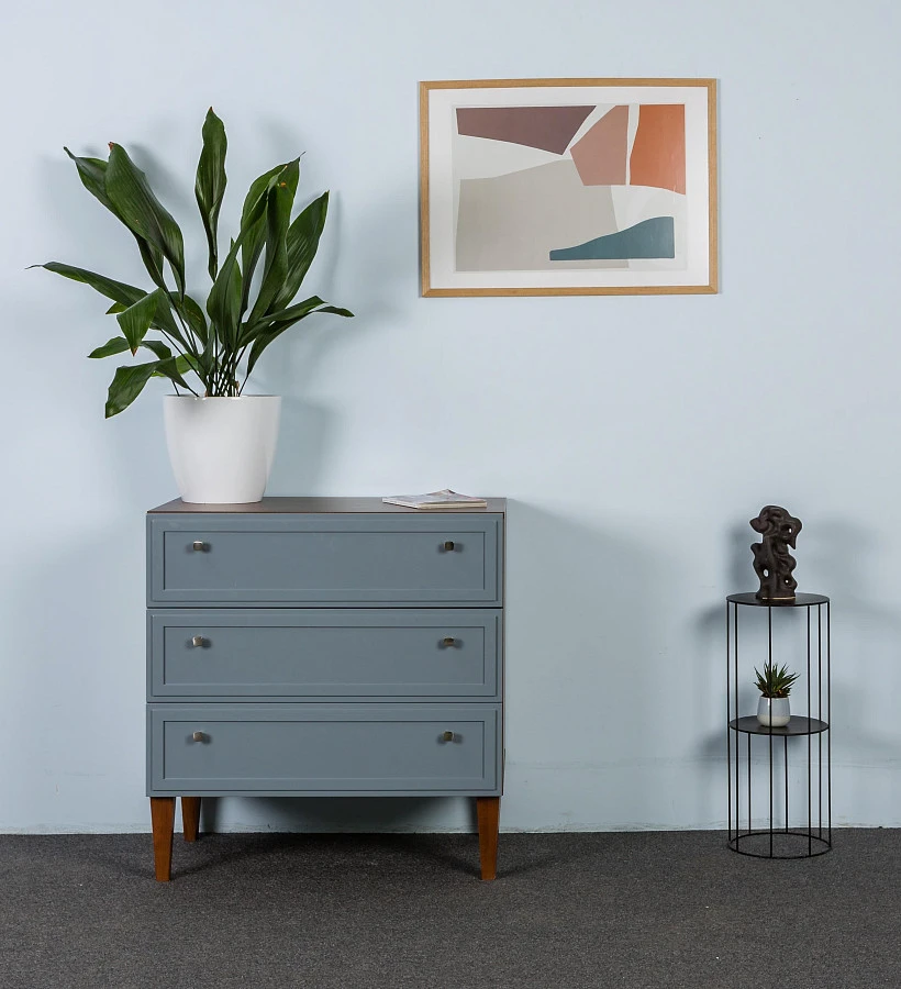 Комод 3 ящика Norton серый - фото 10