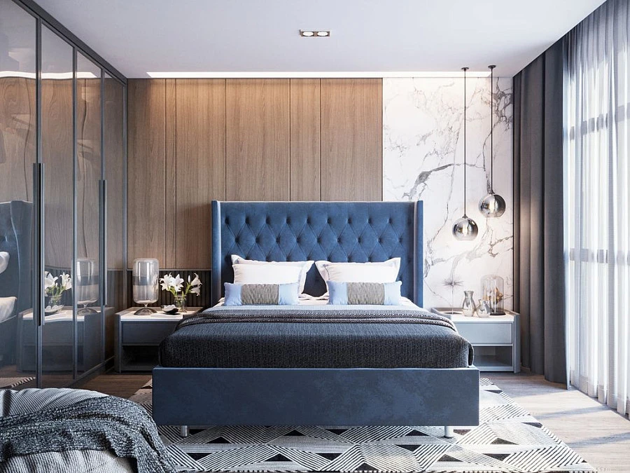 Кровать Графиня 140х200 чёрного цвета - фото 3