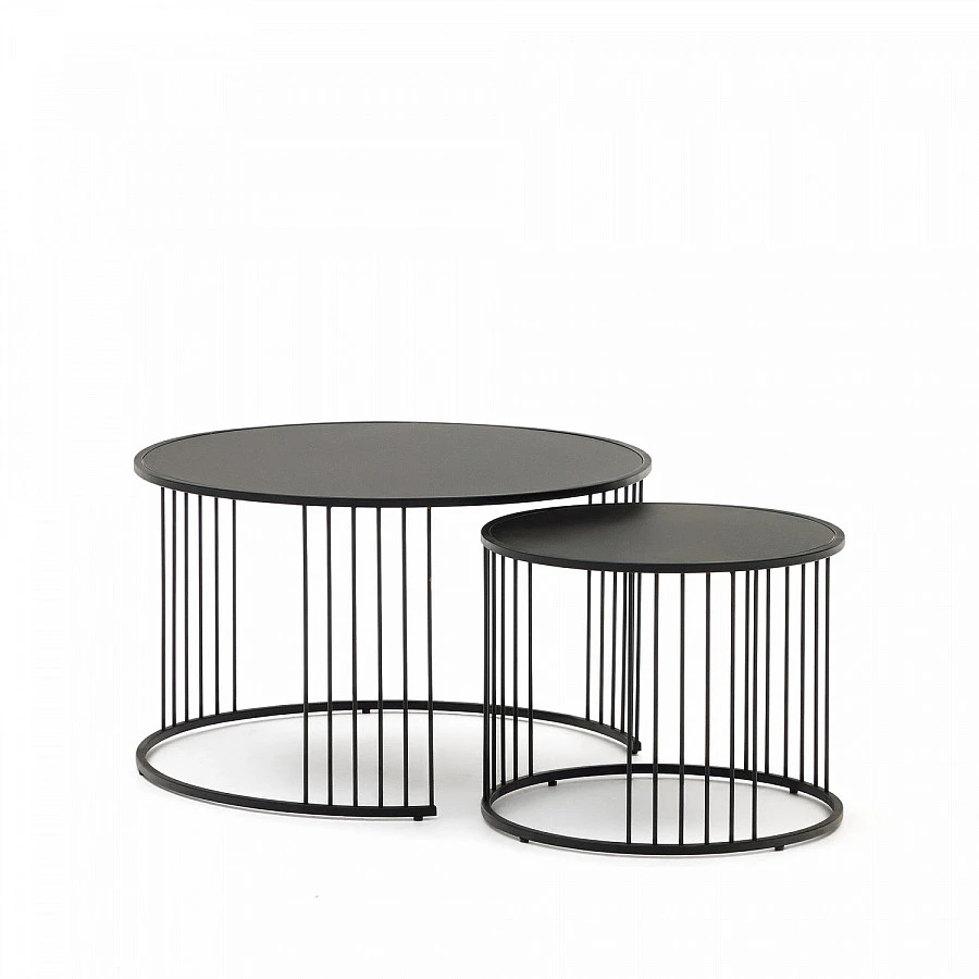 2 стола Hadar 75см/45см-закал.стекло/металл