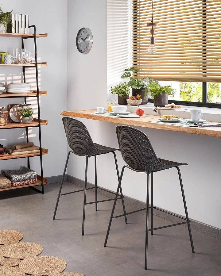 Барный стул Quinby серый - фото 2