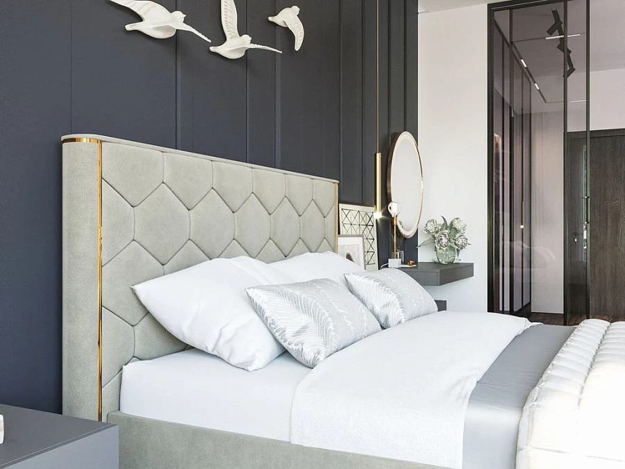 Кровать Сицилия  180х200 коричневого цвета - фото 2