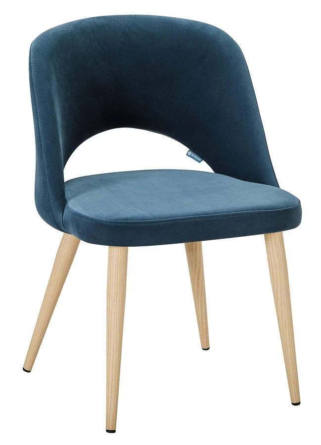 Стул Lars Diag blue/нат.дуб