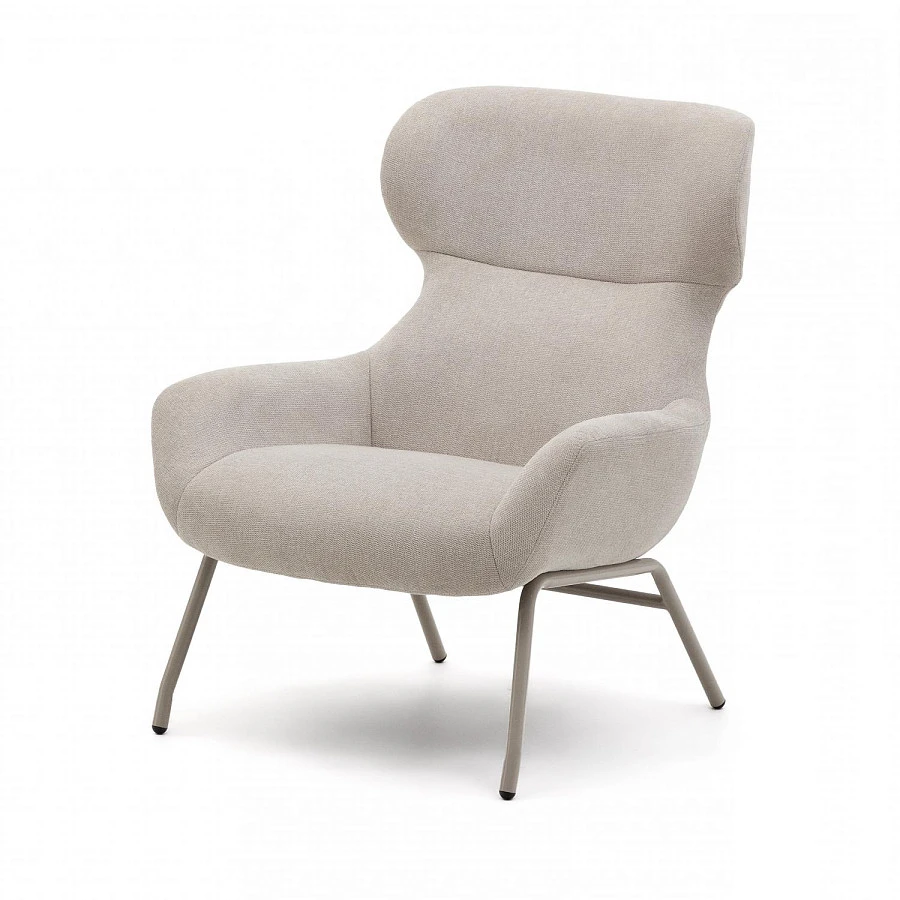 Belina Кресло из бежевой синели и бел.стали - фото 5