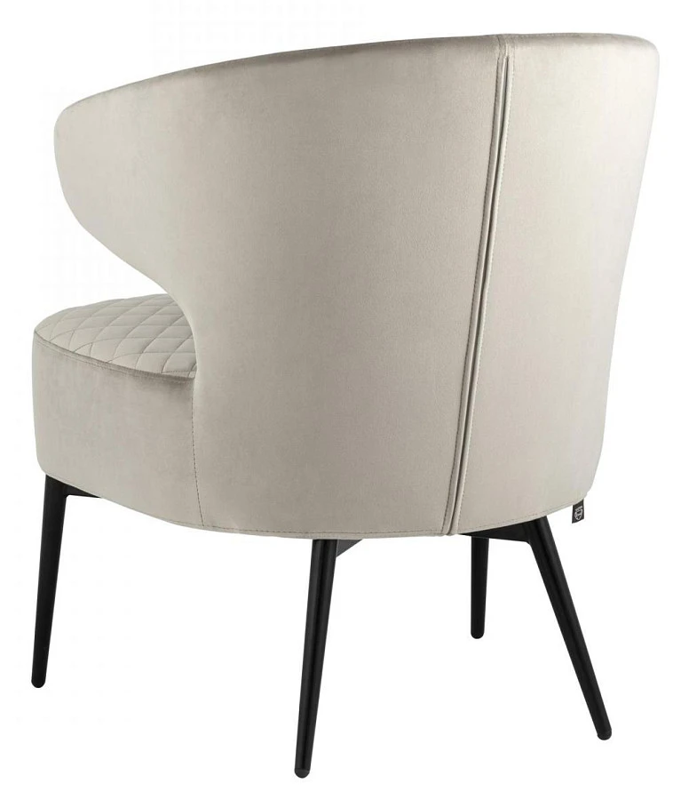 Кресло лаунж Royal велюр светло-серый - фото 6